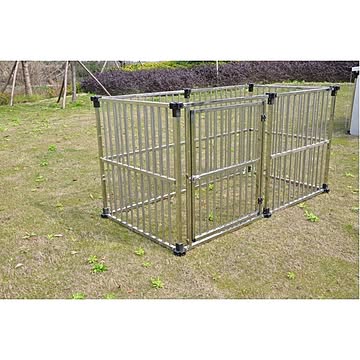 ドッグハウス DFS-C1マルチサークルハウス 屋外用 [犬小屋 大型犬]ステンレス製 組立品【代引不可】