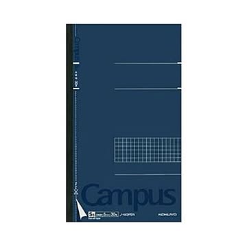 （まとめ）コクヨ キャンパス カットオフノートスリムB5 5mm方眼罫 30枚 ノ-M3PSN 1セット（5冊）【×10セット】