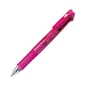 （まとめ） ゼブラ クリップオンG 4色ボールペン 0.7mm ピンク 【×20セット】