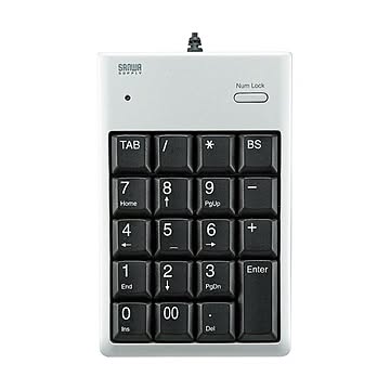 （まとめ）サンワサプライUSB2.0ハブ付テンキー シルバー NT-16UH2PKN 1個【×3セット】