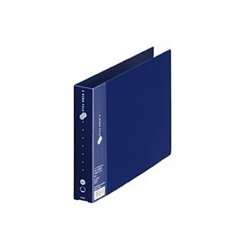 （まとめ）プラス 2リングファイルFC-131RF B5E 35mmネイビー【×10セット】