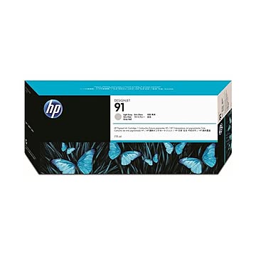 （まとめ） HP91 インクカートリッジ ライトグレー 775ml 顔料系 C9466A 1個 ×3セット