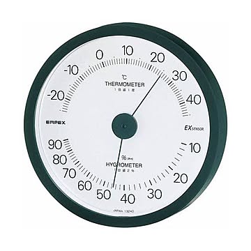 (まとめ)EMPEX 温度・湿度計 エクシード 温度・湿度計 壁掛用 TM-2302 ブラック【×3セット】