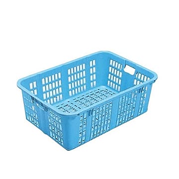 プラスケット/網目ボックス ブルー スタッキング金具使用時：段積み可【代引不可】