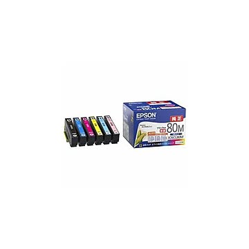 EPSON 純正インクカートリッジ（6色パック・ブラックのみ増量） IC6CL80M