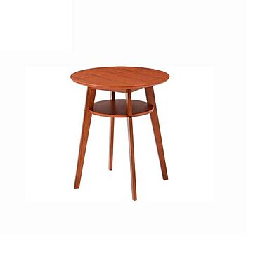あずま工芸 ディオーネ 円形サイドテーブル 天然木ウォールナット MDF SST990