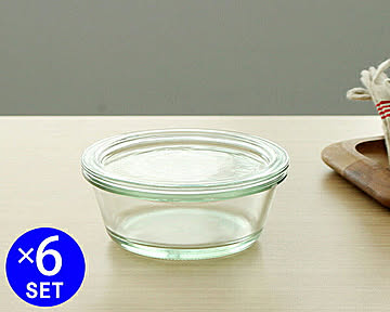 ウェック グルメジャー ガラスキャニスター 300ml 直径XLサイズ 6個セット WE750 WECK