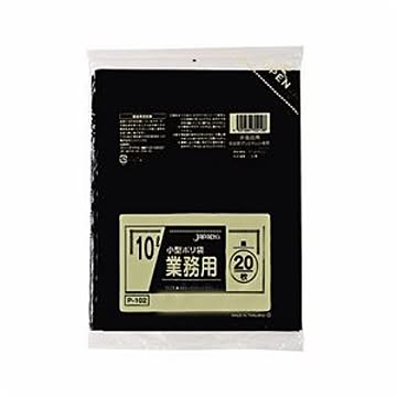 (まとめ) ジャパックス 小型ポリ袋 10L ブラック P-102 1パック(20枚) 【×30セット】