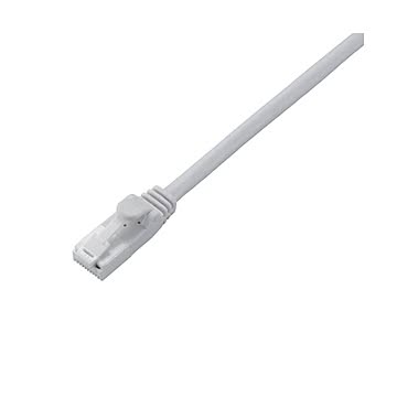 RoHS指令準拠 CAT5E対応 爪折れ防止 LANケーブル 10m／簡易パッケージ仕様ホワイト ×10セット