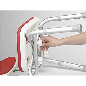 アロン化成 安寿背付シャワーベンチMini レッド 536-172