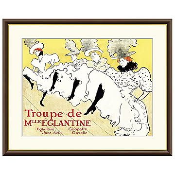 額絵 マドモアゼル・エレガンティーヌとその一座 アンリ・ド・トゥールーズ＝ロートレック 61x49.5cm 三幸