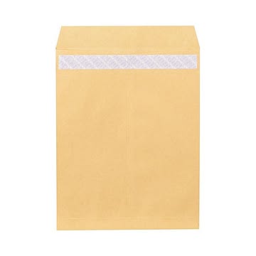 （まとめ） ピース R40再生紙クラフト封筒 テープのり付 角3 85g／m2 844 1パック（100枚） 【×5セット】