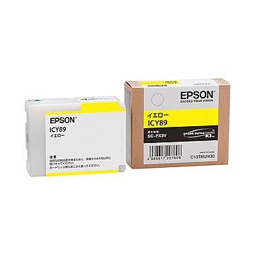 (まとめ) エプソン EPSON インクカートリッジ イエロー ICY89 1個 【×10セット】