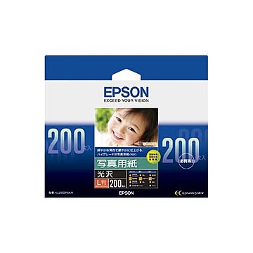 （まとめ） エプソン EPSON 写真用紙＜光沢＞ L判 KL200PSKR 1箱（200枚） 【×3セット】
