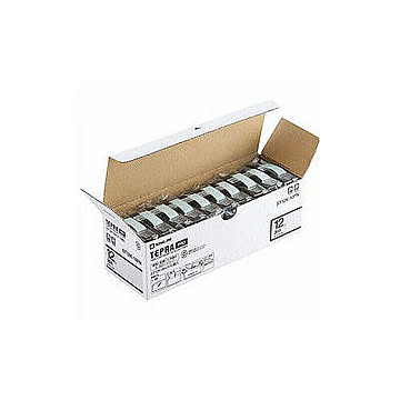 キングジム ST12K-10PN テプラPROテープ エコパック 透明 黒文字 12mm幅 8m 10個入 管理No. 4971660774791