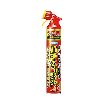 （まとめ） フマキラー ハチ・アブ バズーカジェット 800mL×5セット