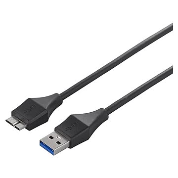 バッファロー USB3.0 A to microB スリムケーブル 0.5m ブラック BSUAMBSU305BK