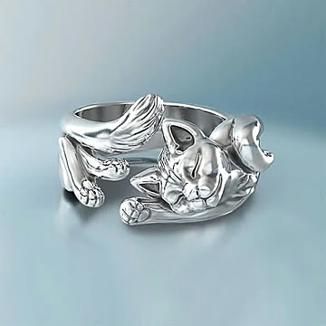 【在庫限り】リング 猫 ネコちゃん ーVer2ー キャット CAT 指輪 アクセサリー ヒップホップ ジュエリー ジュエル jewel レゲエ クラブCLUB メンズ 男女兼用