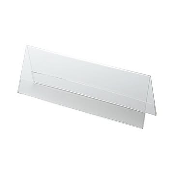 (まとめ) クルーズ アクリル製カード立て V型 特大 250×80mm CRV791141 1セット（10個） 【×5セット】