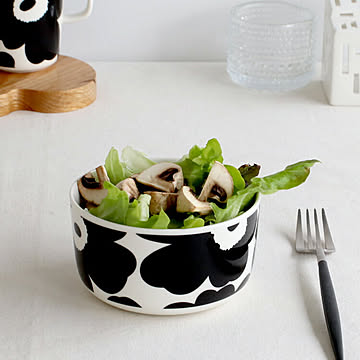 マリメッコ ウニッコ ボウル 500ml ホワイト/ブラック marimekko UNIKKO