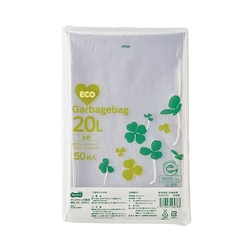 （まとめ）TANOSEE ポリエチレン収集袋 透明20L 1パック（50枚）【×10セット】