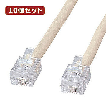 10個セット サンワサプライ シールド付ツイストモジュラーケーブル TEL-ST-1N2 TEL-ST-1N2X10 管理No. 4589452976966