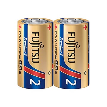 （まとめ）富士通アルカリ乾電池PremiumS 単2形 2本×20セット