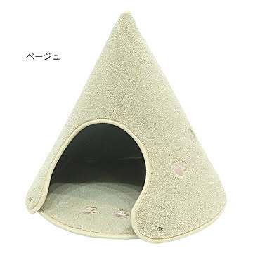 ラグタス 組立式 ペットハウス コーン Mサイズ 幅48x奥行48x高さ45cm ベージュ
