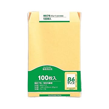 （まとめ） マルアイ 事務用封筒 PK-178 角7 100枚×10セット