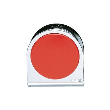 （まとめ）プラス カラーマグネットクリップ 大 レッド 10個×5セット