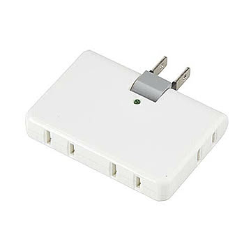 YAZAWA 強力雷ガード付4個口コーナータップ Y02HCK400WH 管理No. 4966307284399