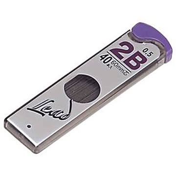 （まとめ） プラチナ プラチナシャープ SHARP芯 P-LEAD 0.5mm 2B シン5Q-200A#6 1個（40本） 【×40セット】