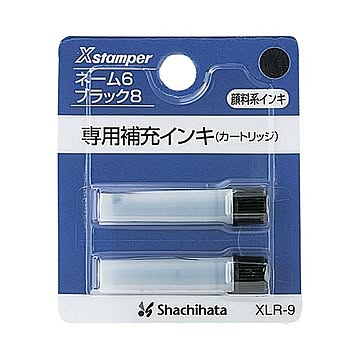 （まとめ） シヤチハタ Xスタンパー補充インキカートリッジ 顔料系 ネーム6・簿記スタンパー用 黒 XLR-91セット（24本：2本×12パック） 【×2セット】