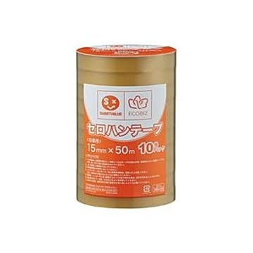 (業務用30セット) ジョインテックス セロハンテープ15mm×50m10巻 B641J
