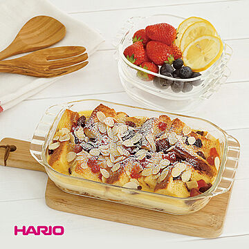 HARIO ハリオ 耐熱ガラス製トースター皿 3個セット 大×1 小×2