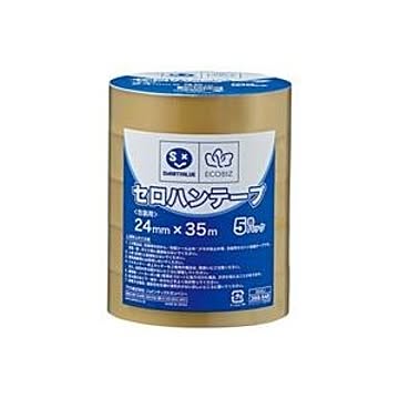 （まとめ）ジョインテックス セロハンテープ24mm×35m5巻 B640J【×10セット】