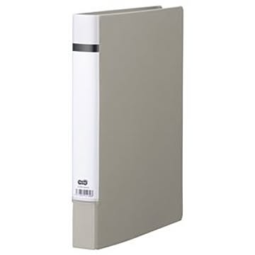（まとめ） TANOSEE Oリングファイル（貼り表紙） A4タテ 2穴 200枚収容 背幅40mm グレー 1冊 【×30セット】