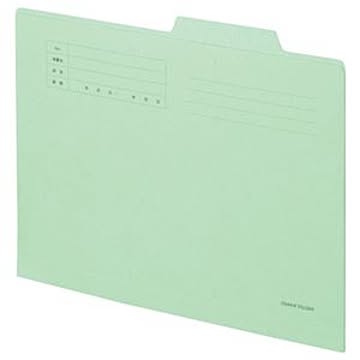 （まとめ） TANOSEE 個別フォルダー A4 グリーン 1パック（10冊） 【×15セット】