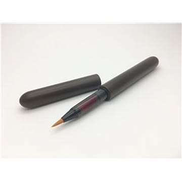 日本製 銘木材 筆ペン/文房具 【黒檀 こくたん】 中太字 文具 オフィス用品 ステーショナリー