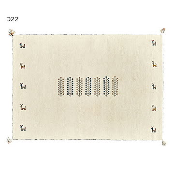 ギャッベ ラグ GABBEH インド製 140x200cm 萩原