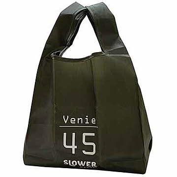 SLOWER スロウワー SHOPPER BAG Venie (L) ショッパーバッグ「ビーニー (L)」 エコバッグ マイバッグ マチ17cm コンビニ弁当サイズ カラビナ付き コンパクト収納