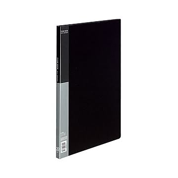 コクヨ クリヤーブックベーシック固定式 B4タテ 20ポケット 背幅17mm 黒 ラ-B24D 1セット4冊