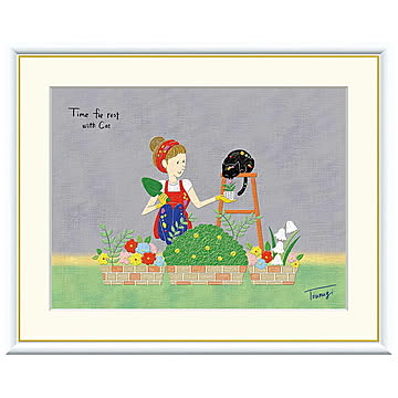 額絵 ガーデニング 山田つむぎ 52x42cm 三幸