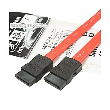 (まとめ)変換名人 SATA 2 ケーブル ストレート60cm SATA-IICA60/V×10セット