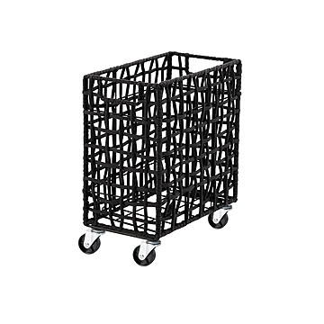 【BRID】FOLDING ROUGH KNIT LAUNDRY BASKET with CASTER 28L/SLIM　折り畳み式ラフニットランドリーバスケット キャスター付28L