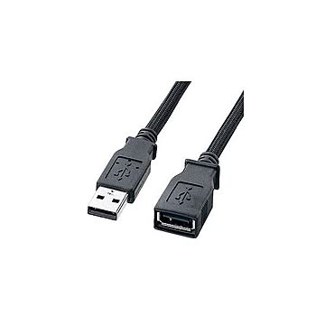 (まとめ)サンワサプライ ナイロンメッシュUSB2.0ケーブル KU20-NM20ENK×5セット