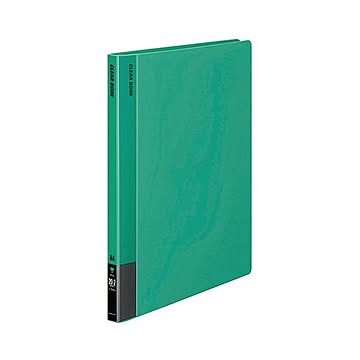 コクヨ クリヤーブック固定式A4タテ 20ポケット 背幅18mm 緑 ラ-560G 1セット20冊