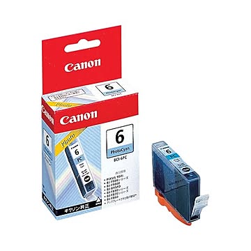 （まとめ） キャノン Canon インクタンク BCI-6PC フォトシアン 4709A001 1個 【×10セット】