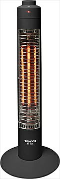 TEKNOS スリムハロゲンヒーター 300W コードフック付 ブラック PH－318K ハロゲンヒーター
