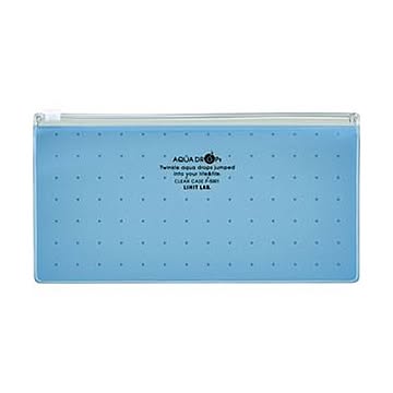 （まとめ）リヒトラブ AQUA DROPsクリヤーケース PEN（通帳）青 F-5301-8 1枚【×50セット】